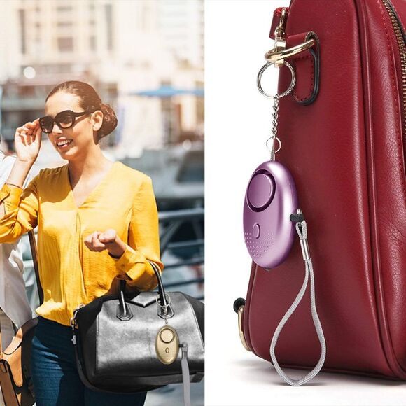 2-Pack Personal Security Alarm Keychain with LED Light - Picture 2 of 4